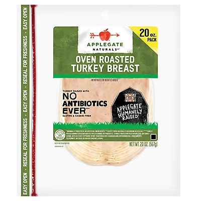Applegate Naturals Oven Roasted Turkey Breast Sliced, 20 oz.