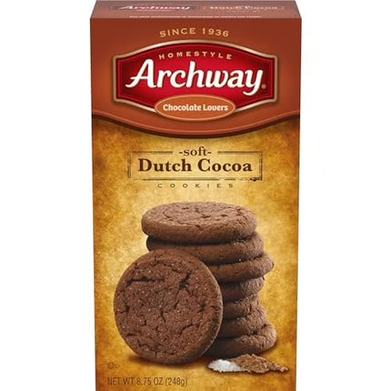 Archway Homestyle Classics Soft Dutch Cocoa Chocolate Lovers Cookies 8.75 Oz