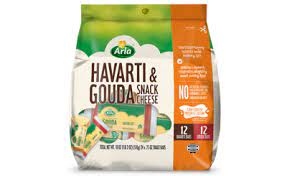Arla Havarti & Gouda Snack Cheese12 Havarti and 12 Gouda snack Block