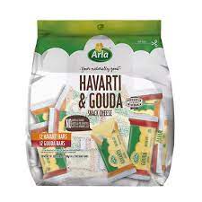 Arla Havarti & Gouda Snack Cheese12 Havarti and 12 Gouda snack Block