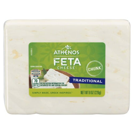 Athenos Chunk Traditional Feta Cheese, 8 oz