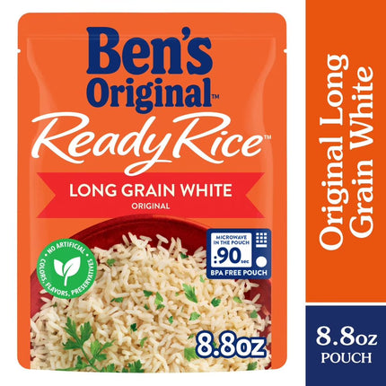 BEN'S  Ready Rice Original Long Grain White Rice, Easy Dinner Side, 8.8 Ounce Pouch