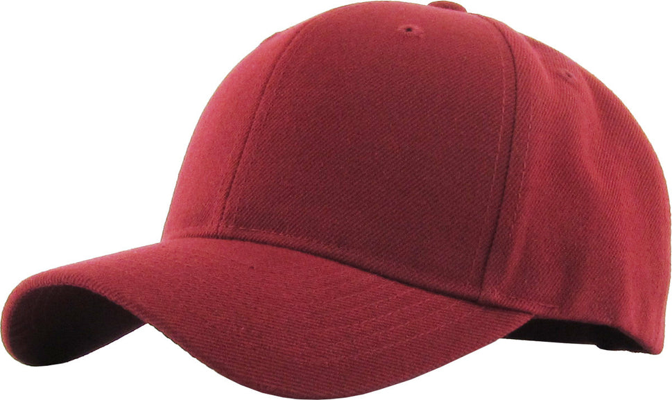 CURVED VELCRO Baseball Cap Burgundy