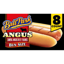 Ball Park Bun Length Angus Beef Hot Dogs, 14 Oz, 8 Count