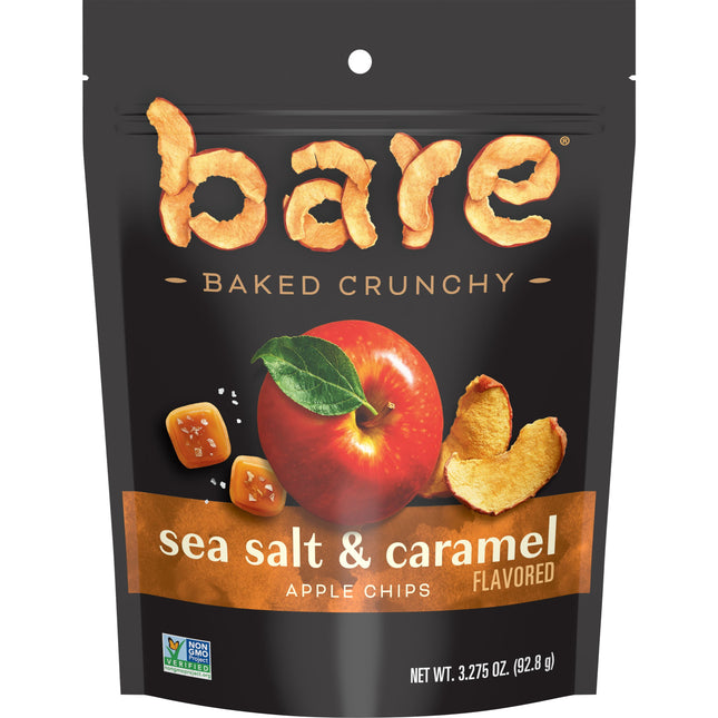 Bare Baked Crunchy Apple Chips, Sea Salt & Caramel, 3.275 Oz