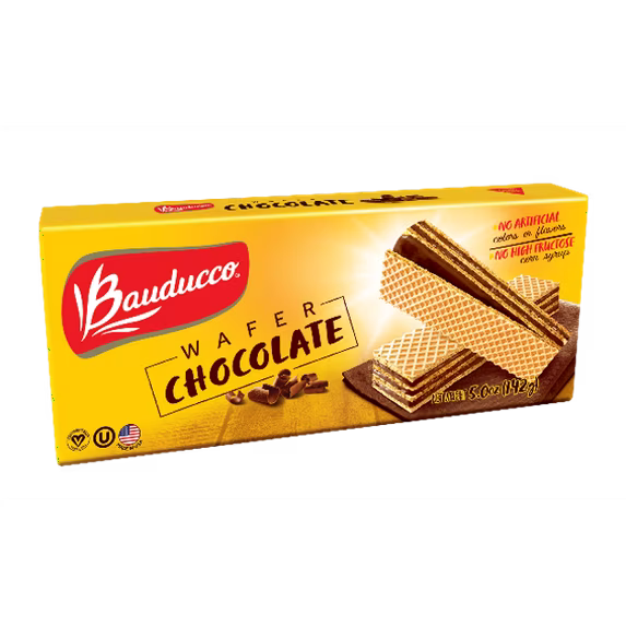 Bauducco Wafer Chocolate, Crispy Wafer Cookie, 5oz