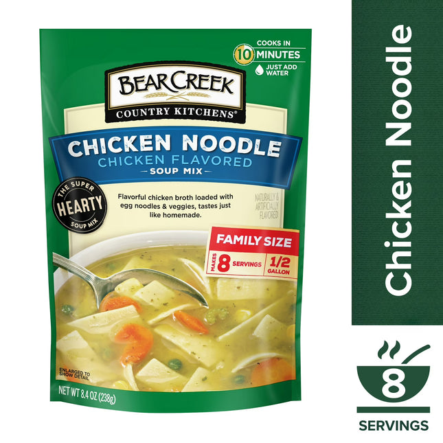 Bear Creek Country Kitchens Chicken Noodle Soup MixShelf Stable, 8.4oz Pouch