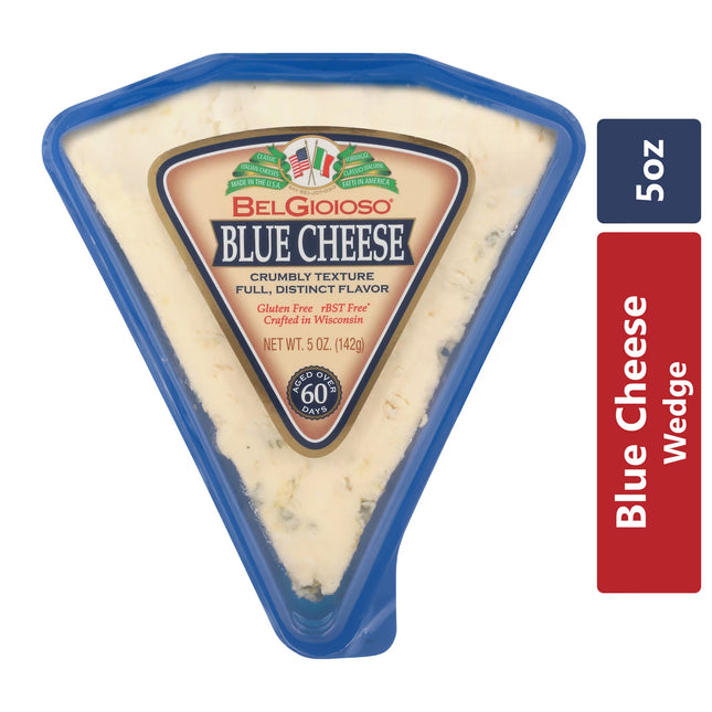 BelGioioso Blue Cheese Wedge 5oz, Refrigerated in a Wedge Container