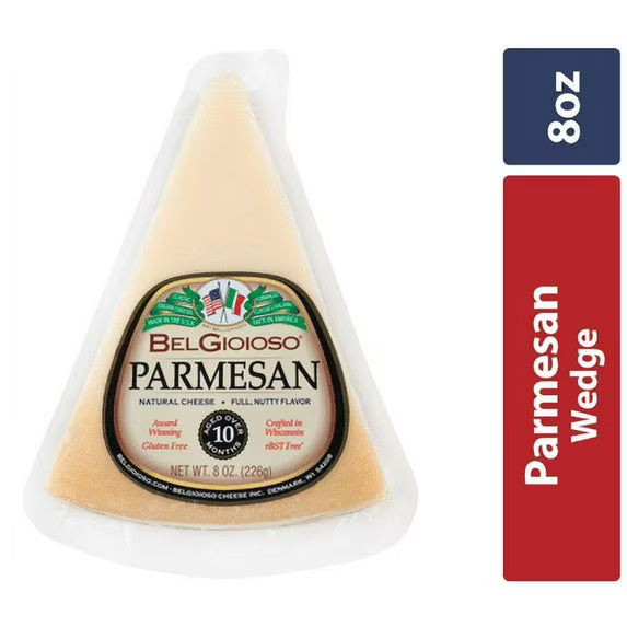 Belgioioso Romano Cheese Wedge 8 Oz Refrigerated