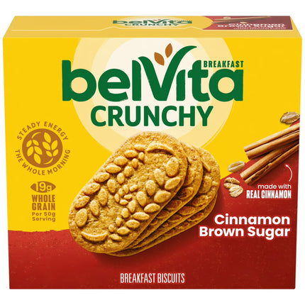 Belvita Breakfast Bars Biscuits, Cinnamon Brown Sugar, 5 Packs (4 Biscuits per Pack)