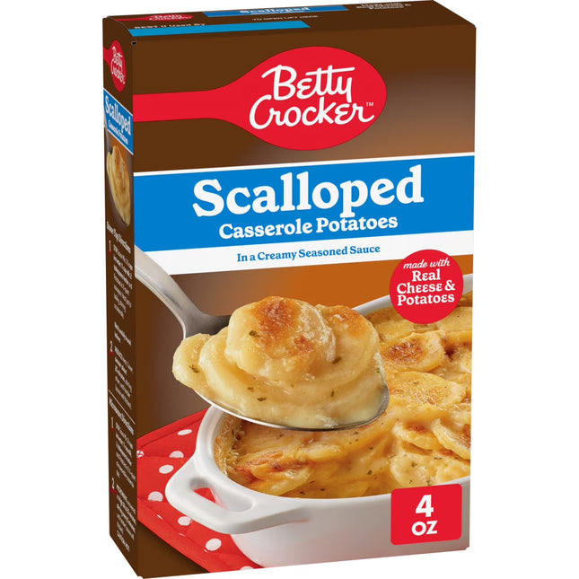 Betty Crocker Scalloped Casserole Potatoes, Made with Real Cheese, 4 oz Box