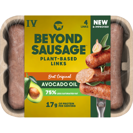 Beyond Meat Beyond Sausage, Plant-Based Sausage Links, Brat Original