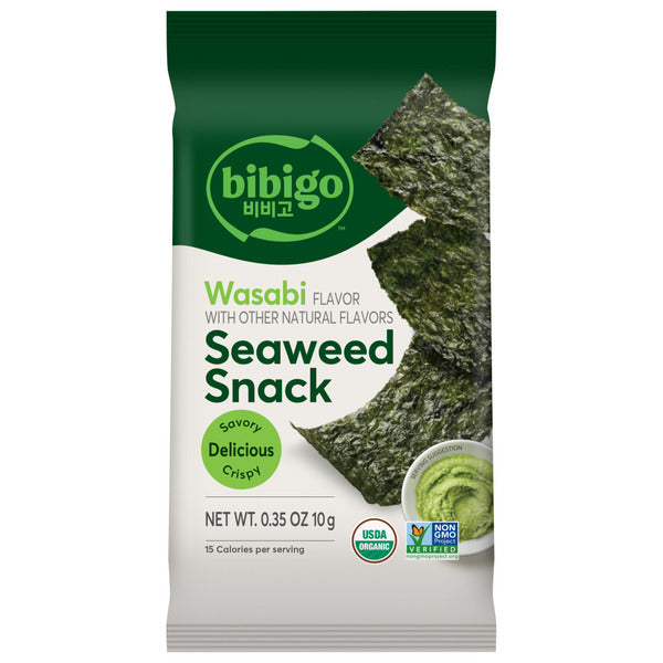 Bibigo Wasabi Flavored Seaweed Snacks 0.35 oz