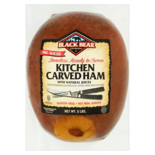 Black Bear Pre-Sliced Kitchen Carved Ham, 5 lbs.