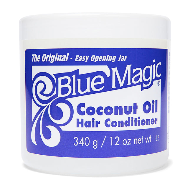 Blue Magic Coconut Oil Conditioner, 12 Oz., Dry Hair Type, Repair Split Ends, Moisturizing, Jar