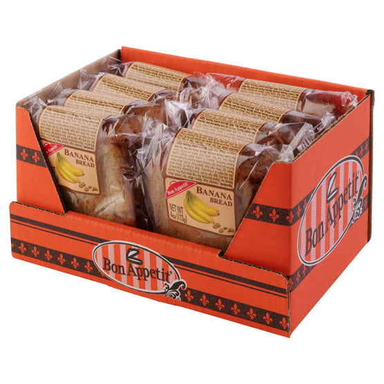 Gourmet Banana Bread Slice, 4 oz, 8-Count