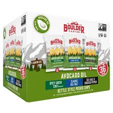 Boulder Canyon Avocado Oil Kettle Style Potato Chips, Variety Pack, 36 pk./1 oz.