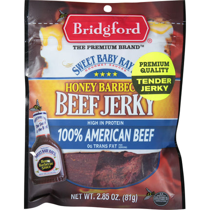 Bridgford Sweet Baby Ray's Honey Barbecue Beef Jerky, 2.85oz