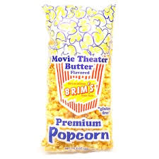 Brim's Butter-Flavored Popcorn, 8 oz. Bags