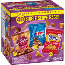 Bugles, Chex Mix & Gardetto Variety Pack Snacks, 40 pk