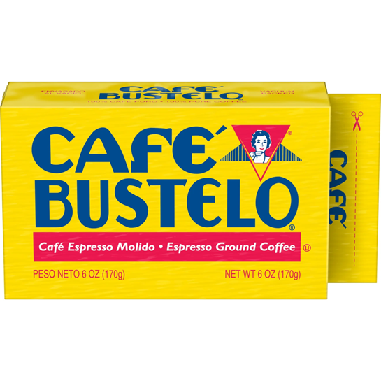Café Bustelo Dark Roast Espresso Ground Coffee 6 oz, Brick