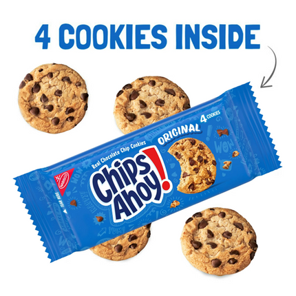 NABISCO CHIPS AHOY! Original Chocolate Chip Cookies, 10 Snack Packs (4 Cookies Per Pack)