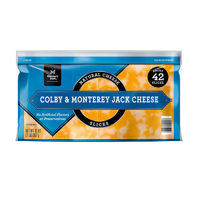 GOURMET SLICED CHEESE MEDIUM /COLBY JACK 32 OZ