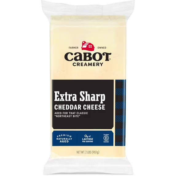 Cabot Creamery Extra Sharp Cheddar Cheese Block 2 Lb (Refrigerated)