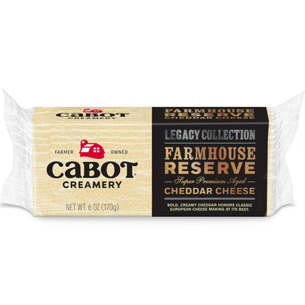 Cabot Creamery Legacy Collection Farmhouse Reserve White Cheddar Cheese Block 6 oz