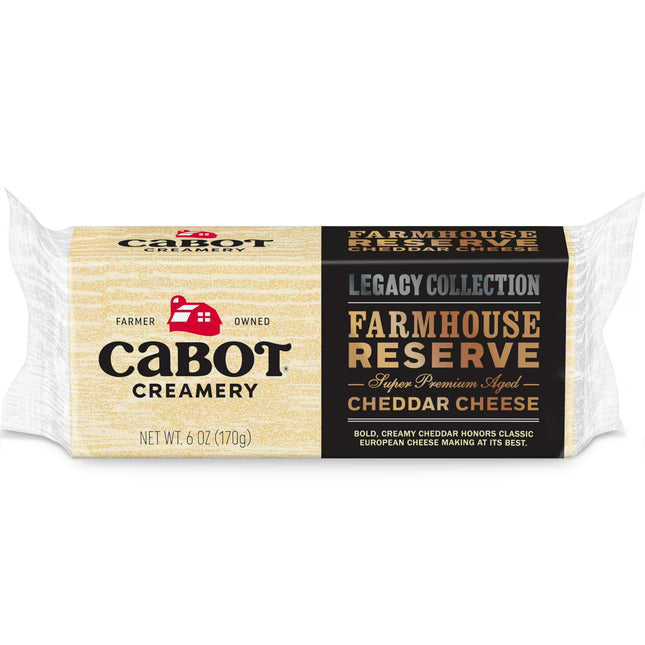 Cabot Creamery Legacy Collection Farmhouse Reserve White Cheddar Cheese Block 6 oz