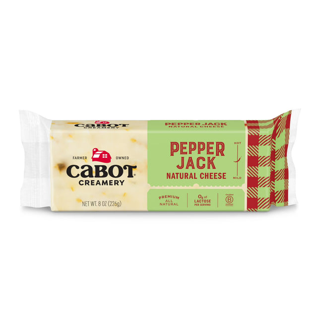 Cabot Creamery Pepper Jack Cheese Block 8 oz (Refrigerated)