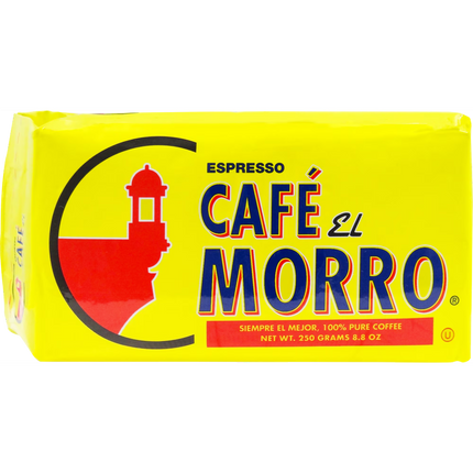 Cafe El Morro Espresso Dark Roast Caffeinated Ground Coffee, 8.8 oz
