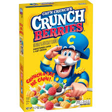 Cap'n Crunch, Crunch Berries,  11.7 oz  Breakfast Cereal Box