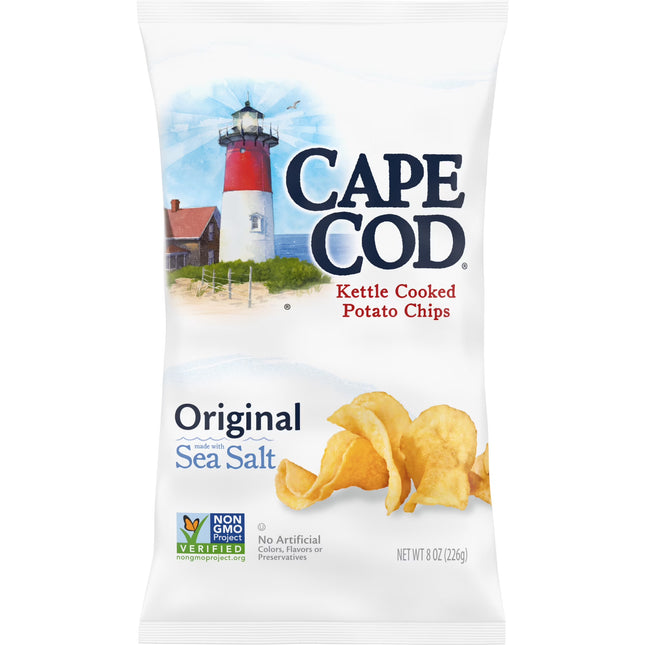 Cape Cod Potato Chips, Original Kettle Chips, 8 Oz