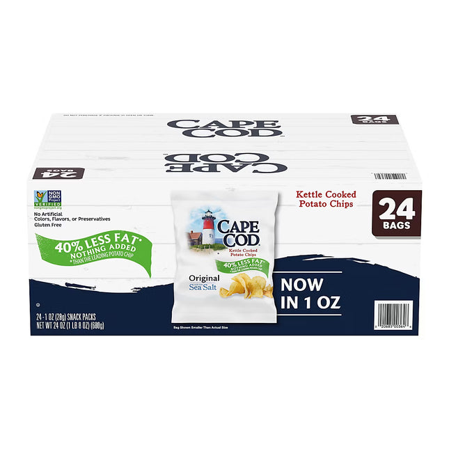 Cape Cod Original Reduced Fat Potato Chips, 24 ct./1 oz.