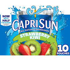 Capri Sun Strawberry Kiwi Naturally Flavored Juice Drink Blend, 10 ct Box, 6 fl