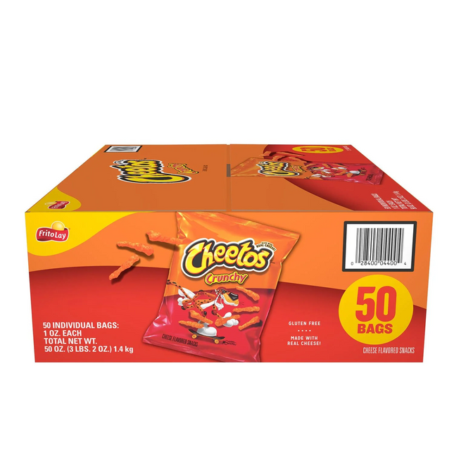 Cheetos Crunchy Cheese Flavored Snacks, 1 oz., 50 pk