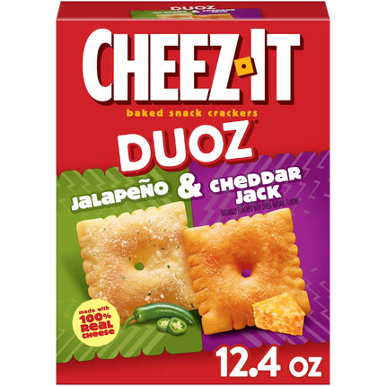 Cheez-It DUOZ Jalapeño and Cheddar Jack Baked Snack Crackers 12.4 Oz