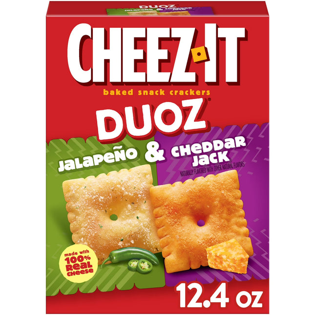 Cheez-It DUOZ Jalapeño and Cheddar Jack Baked Snack Crackers 12.4 Oz