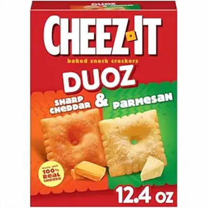 Cheez-It DUOZ Sharp Cheddar and Parmesan Baked Snack Crackers 12.4 Oz