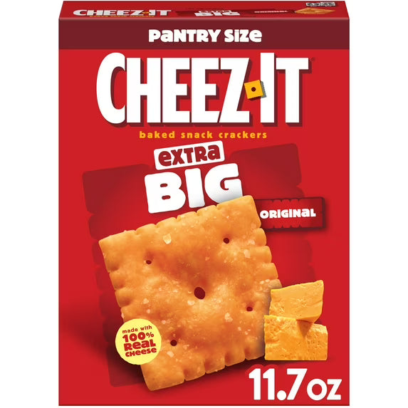 Cheez-It Extra Big Cheese Crackers, Baked Snack Crackers, 11.7 Oz