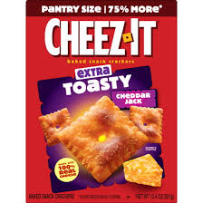 Cheez-It Extra Toasty Cheddar Jack Cheese Crackers, Baked Snack Crackers, 12.4 Oz