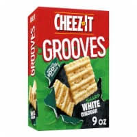 Cheez-It Grooves Sharp White Cheddar Crunchy Cheese Crackers, Snack Crackers, 9 Oz