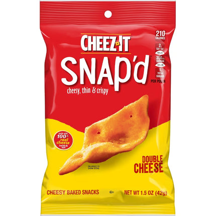 Cheez-It Snap'd Cracker Chips Double Cheese, 1.5 oz.