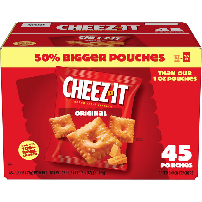 Cheez-It Crackers, Cheddar, 1.5 oz, 45-count