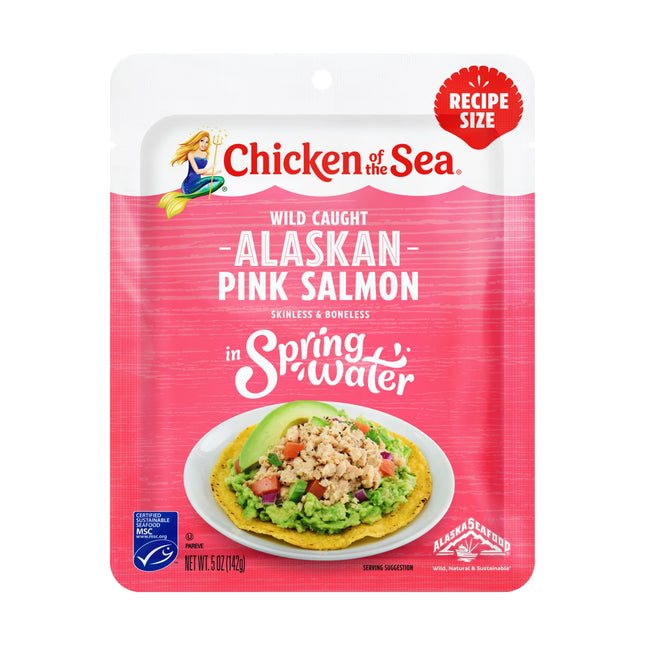 Chicken of the Sea Wild Caught Alaskan Pink Salmon in Spring Water Packet 5 oz