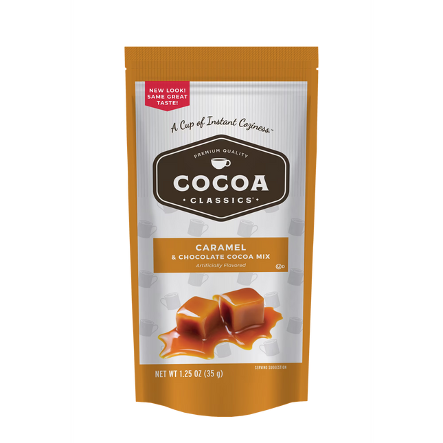 Cocoa Classics Caramel Cocoa Mix Hot Chocolate Gluten Free & Kosher  1.25oz Packet