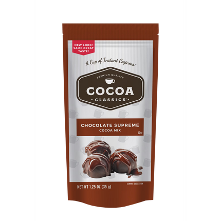 Cocoa Classics Chocolate Supreme Cocoa Mix, Hot Chocolate,  Gluten Free & Kosher Dairy 1.25oz Packet