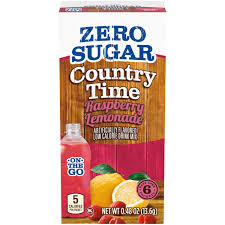 Country Time Zero Sugar Raspberry Lemonade Powdered Drink Mix, 6 ct