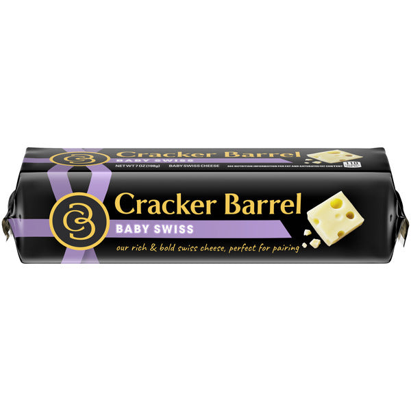 Cracker Barrel Baby Swiss Cheese 7 oz •